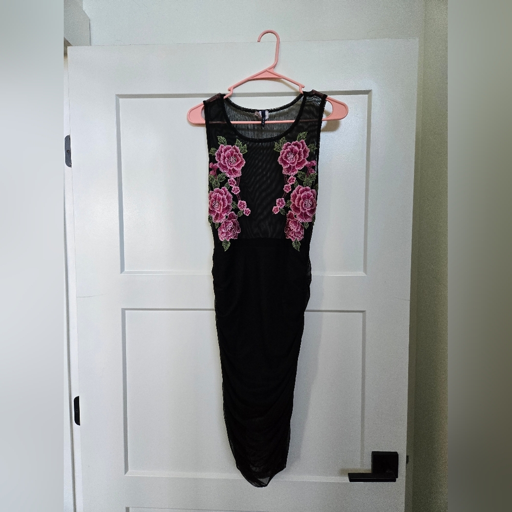 Sheer Top Bodycon Dress